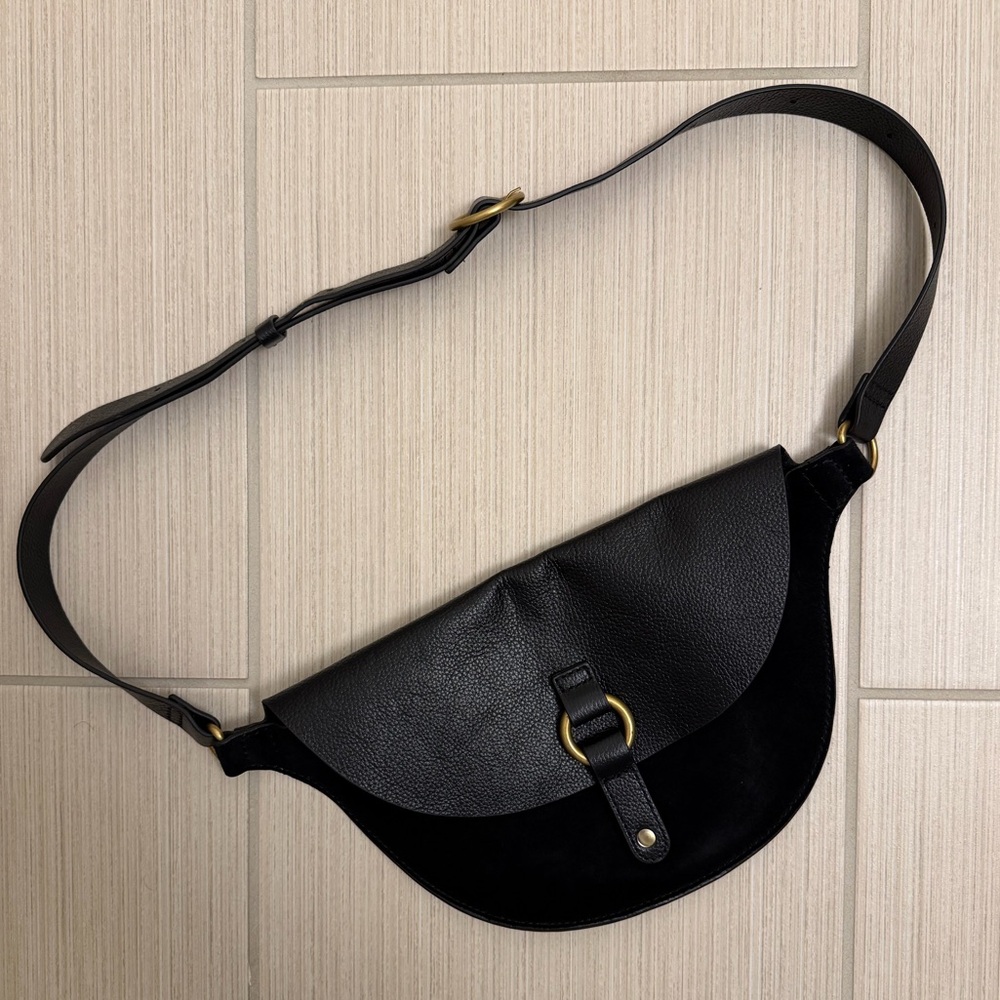 Banana Republic Black Leather Crossbody Bag - Picture 4 of 5